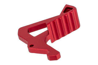 Strike Industries AR Charging Handle Extended Latch with anodized red finish